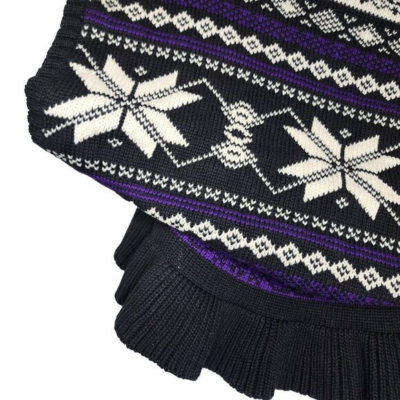 Ralph Lauren Chaps Women Sweaters, Aztec Print Knit Shrug With Pom Pom Tie, Sz M - Picture 6 of 7